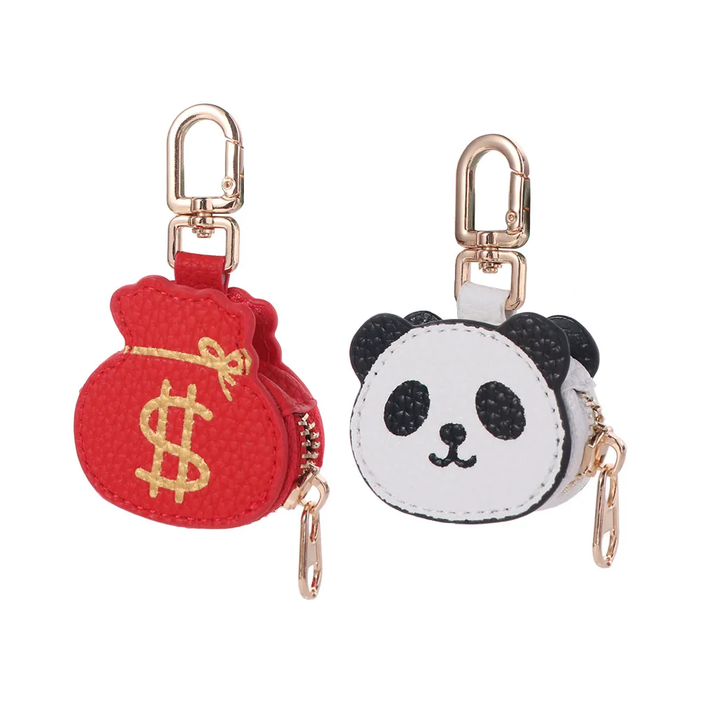 

Модный брелок с милой пандой, сумка для монет, брелок из искусственной кожи, кулон в китайском стиле, кошелек, сумка для денег, женский брелок