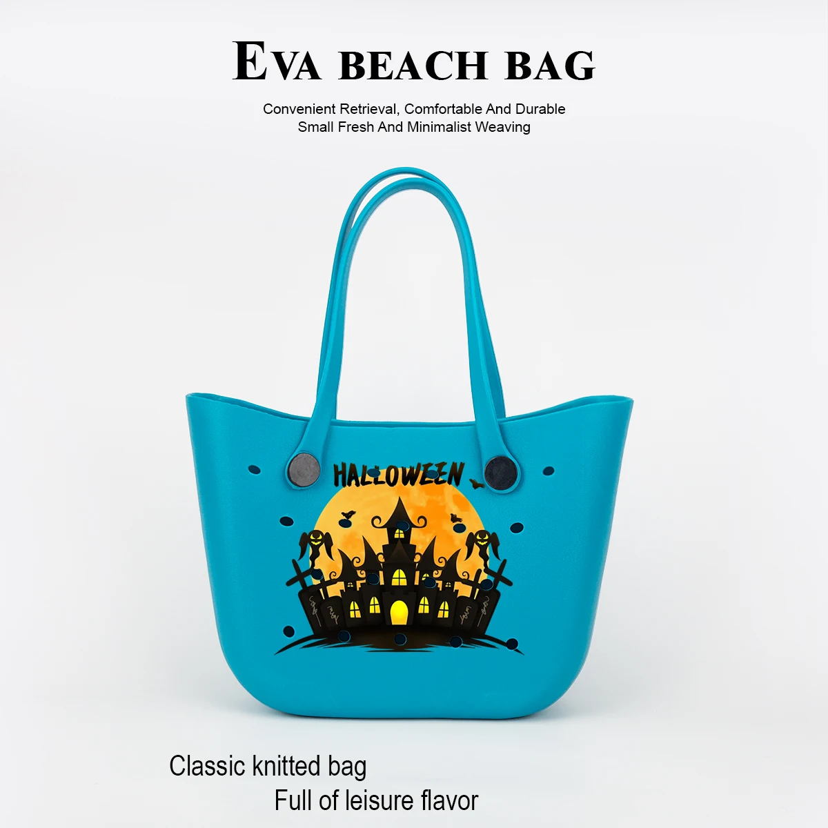 

Большая вместительная сумка Eva подходит для Хэллоуина, с изображением полной луны, летучих мышей и замка Хэллоуина. Большая вместимость может содержать конфет, мобильные телефоны, клавиши и другие предметы. Прочный, износостойкий и водонепроницаемый мате