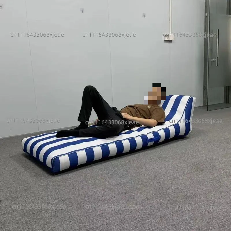 Inflatable cloth cover recliner floating row summer pool beach back chair cushion PVC liner cloth cover floating bed directly