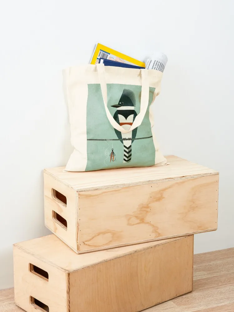 Belted Kingfisher Tote Bag eco bag folding eco pack Women's shopping bag Women's shopper