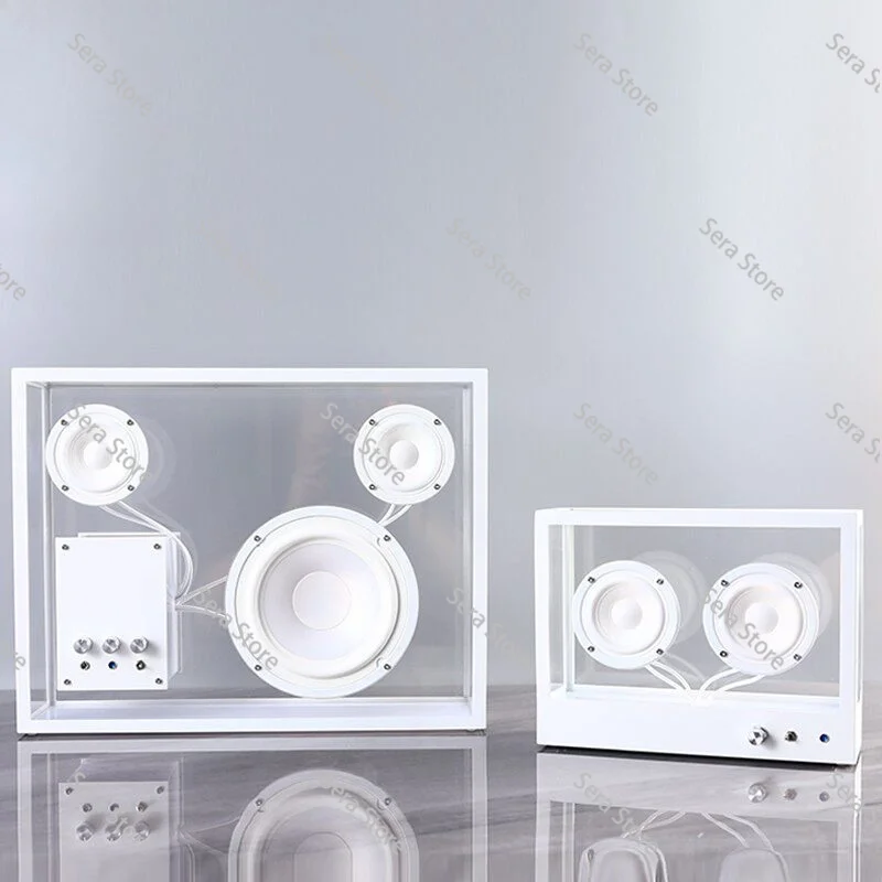 Transparent audio ornaments e-sports room creative living room Nordic white square acrylic Bluetooth speaker