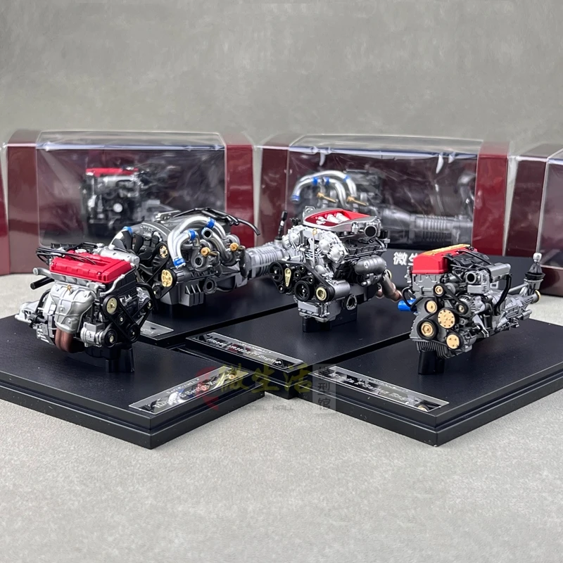 MH 1:18 4G63T VR38DETT RB26DETT K20C modelo de motor simulación edición limitada plástico Metal estático coche modelo juguete para regalo