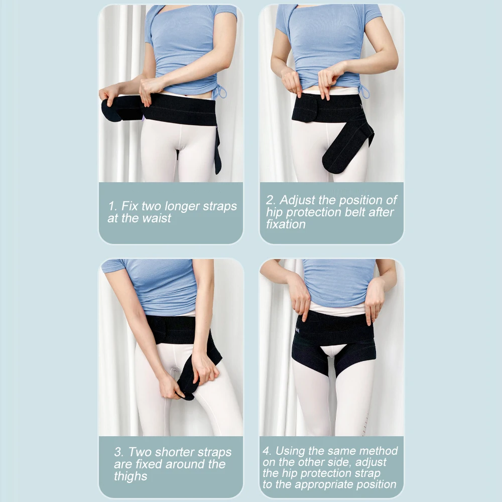 1PC Hip Compression Brace, Adjustable Sciatic Nerve Brace Breathable Non-Slip Thigh Stabilizer for Women Men Pulled Groin Muscle