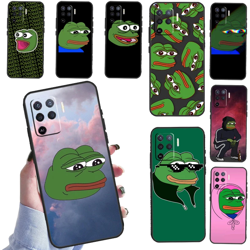 Sad Frog pepe meme For OPPO A31 A53 2020 A5 A9 A53S Case Cover For OPPO A52 A72 A54 A74 A94 A15 A83 A91 A93