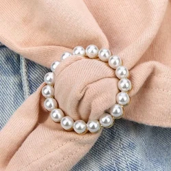 1pcs Metal Corner Knotted Buttons Ring Scarf Button Fashion Shirt T-shirt Hem Knotted Pearl Waist Buckle Clothing Accessories