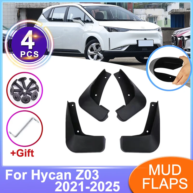 4PCS Mudguards For GAC Hycan Z03 2021 2022 2023 2024 2025 Front Rear Mudflaps Wheel Protector Guards Mud Flap Fender Car-styling