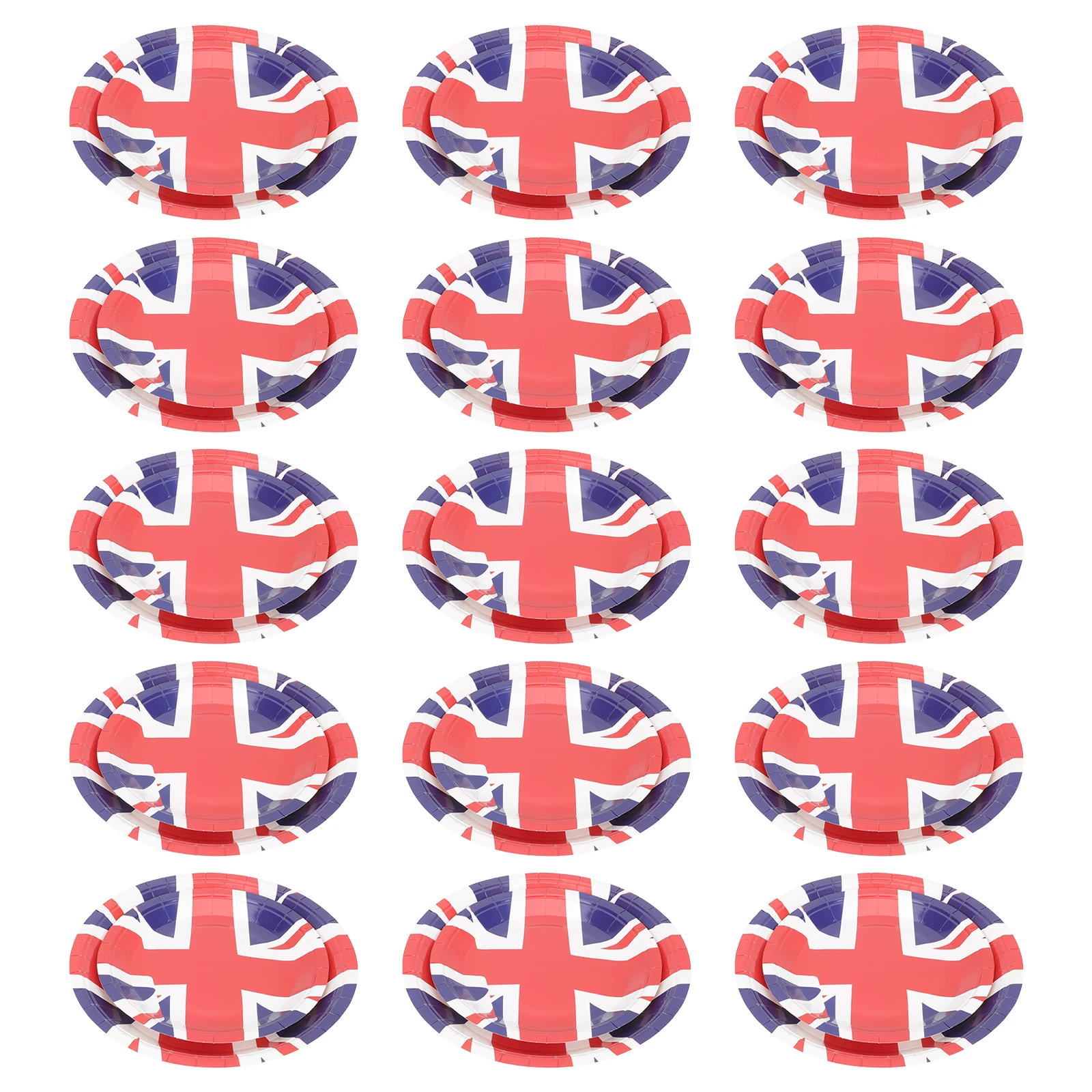 

32pcs Union Jack Pattern Paper Plates Lightweight Disposable Cake Plates for Parties Family Gatherings Birthday Decorative