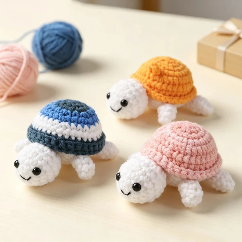 New Handmade Wool Crocheted Keychain Pendant Cartoon Cute Animal Doll Accessories Small  Small Surprise Holiday Souvenir