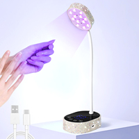 Wireless UV LED Nail Lamp 36W Rechargeable Mini Gel Dryer with Auto Sensor Timer and 360° Rotating Neck for Manicure on the Go