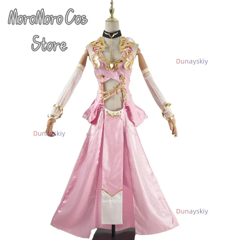 CC.  Cosplay Costume Pink Evening Dress Long Dress Women's Dresses Lost Stories Immortal Witch Sheer Lolita Skirt Wig Costume view 6