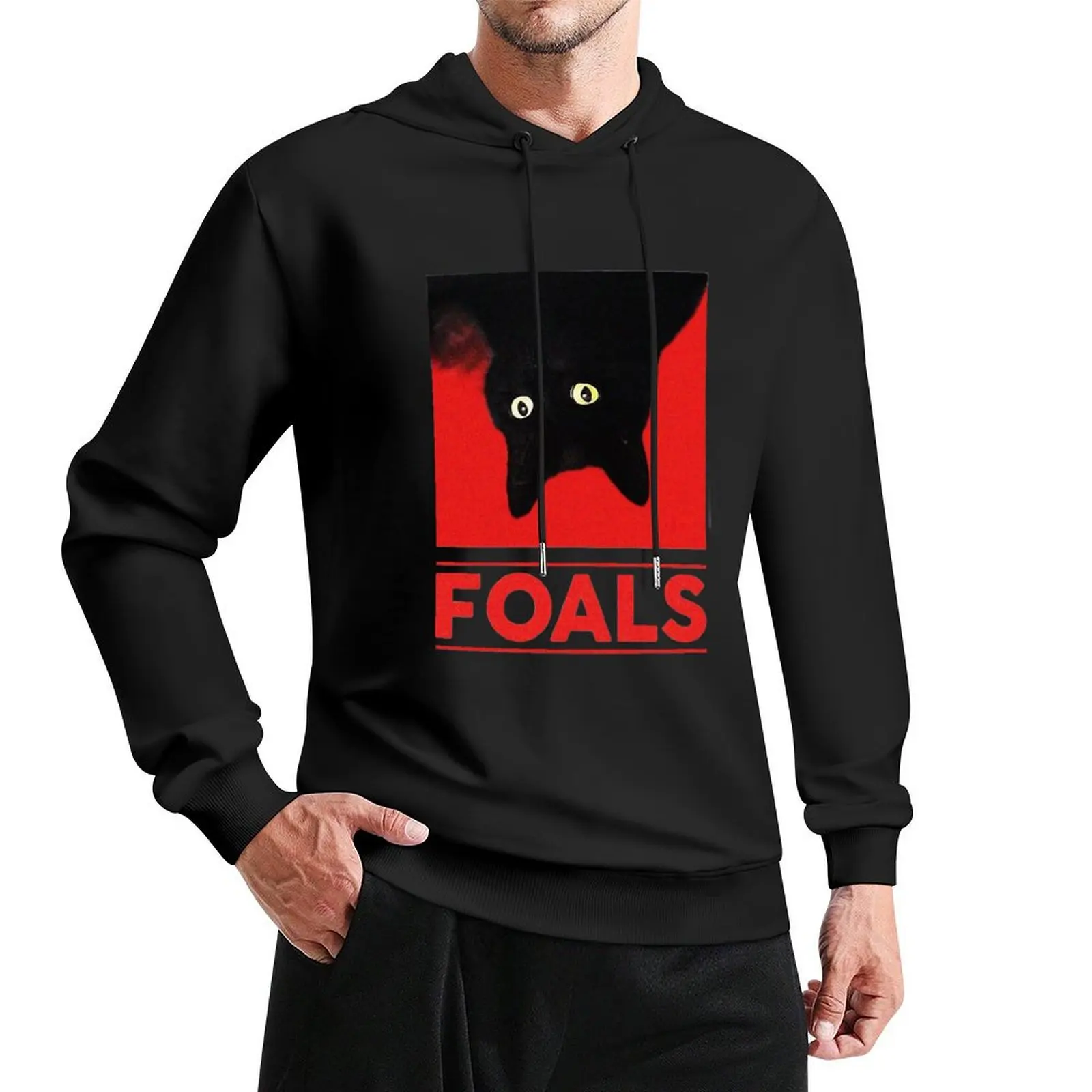 Funny Gift Black Cat Foals Gifts For Fan Pullover Hoodie japanese style men's clothes hoodie streetwear