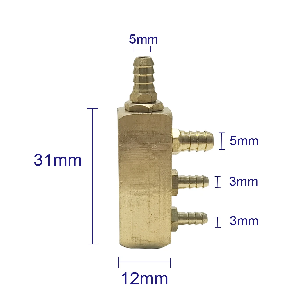 JNSUR Copper Four-Way Pipe Dental Unit Spare Parts Dental Air Water Cupreous Tube Dental Chair Accessories Dentistry Supply