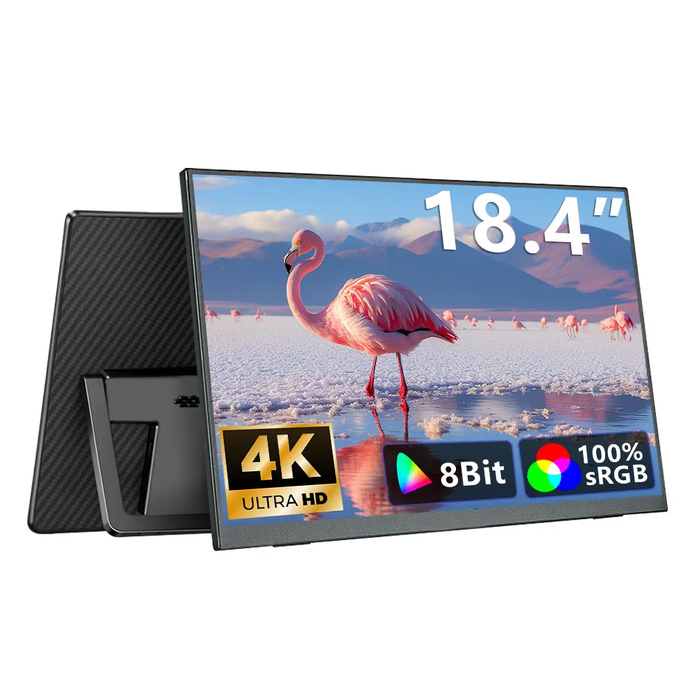 18.4 Inch 4K Portable Monitor Travel IPS Display Gaming Screen For PC Laptop Phone HDR FreeSync Ultra-Slim & Lightweight