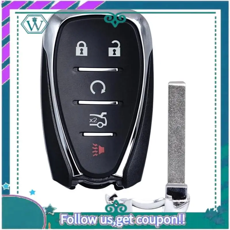 

AA92-Car Key Fob Keyless Entry HYQ4EA ID46 Chip 5 Button Accessories For Chevy Camaro Malibu 2016-2021 Cruze 2016-2019 Remote Co