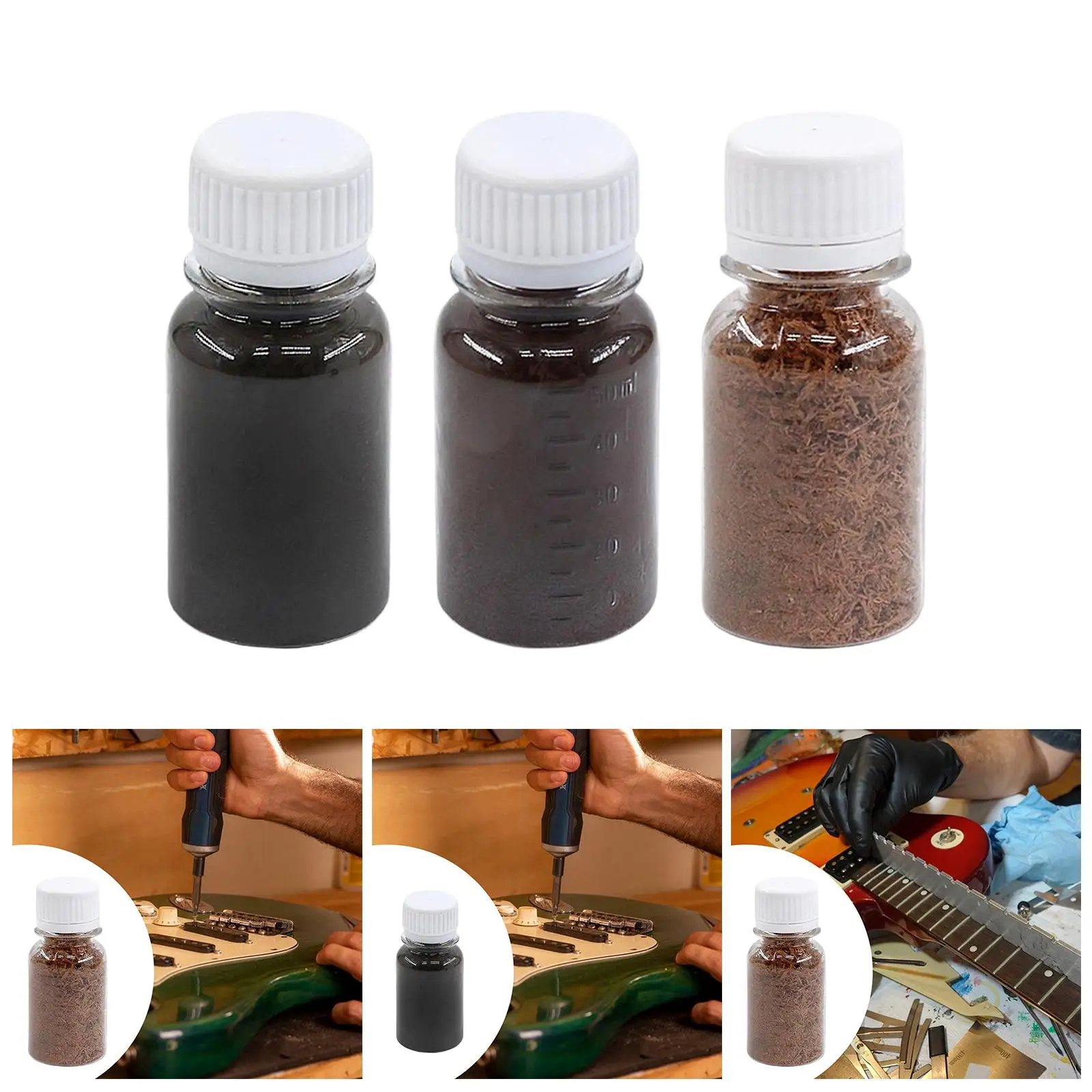Easy Application Wood Powder for Guitar Repair DIY Bridge Fingerboard Crack Filling Maintenance Supply