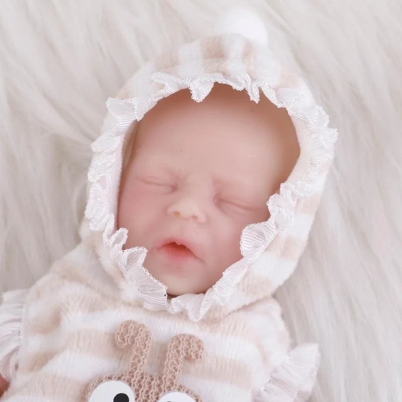 

6.3Inches Sleeping Doll White Baby Sleeping Boy Realistic Body Soft Body Baby