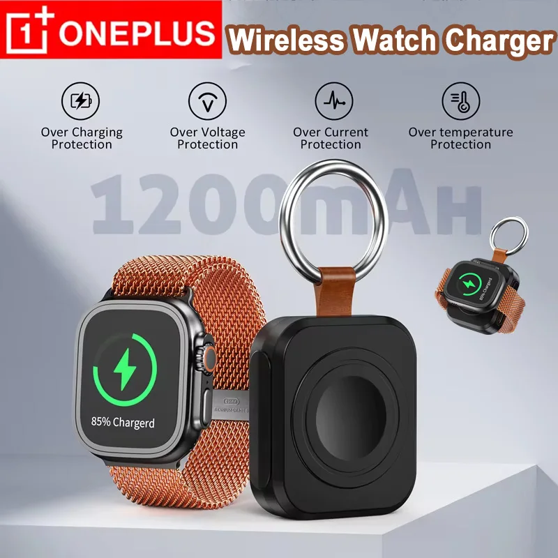

Беспроводное магнитное зарядное устройство Oneplus Mini с большой батареей, портативное, для Apple IWatch, Samsung Watch 10, 9, 8, 7, SE, Ultra Series
