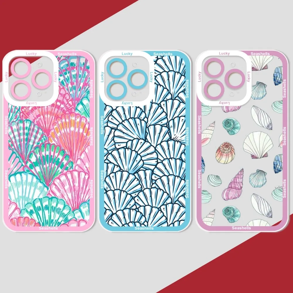 Sea Star Seashells Phone Case Phone Case for iPhone 11 12 13 Mini Pro Max 14 Pro Max Case shell Funda Cover