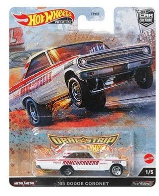 Original Hot Wheels Premium Car Culture Drag Strip Diecast 1/64 Vehicles Willys  Dodge Coronet Kids Boys Toys for Children Gift