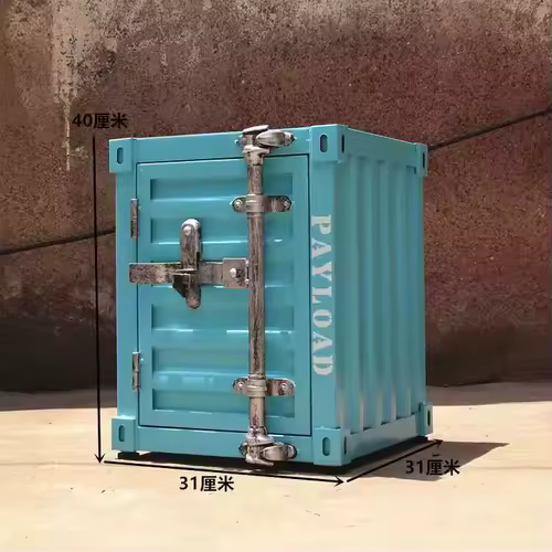 Industrial Container Nightstand - Vintage Storage Cabinet, Rustic Bedside Table, Distressed Metal & Dresser, Unique Home Decor - Image 19