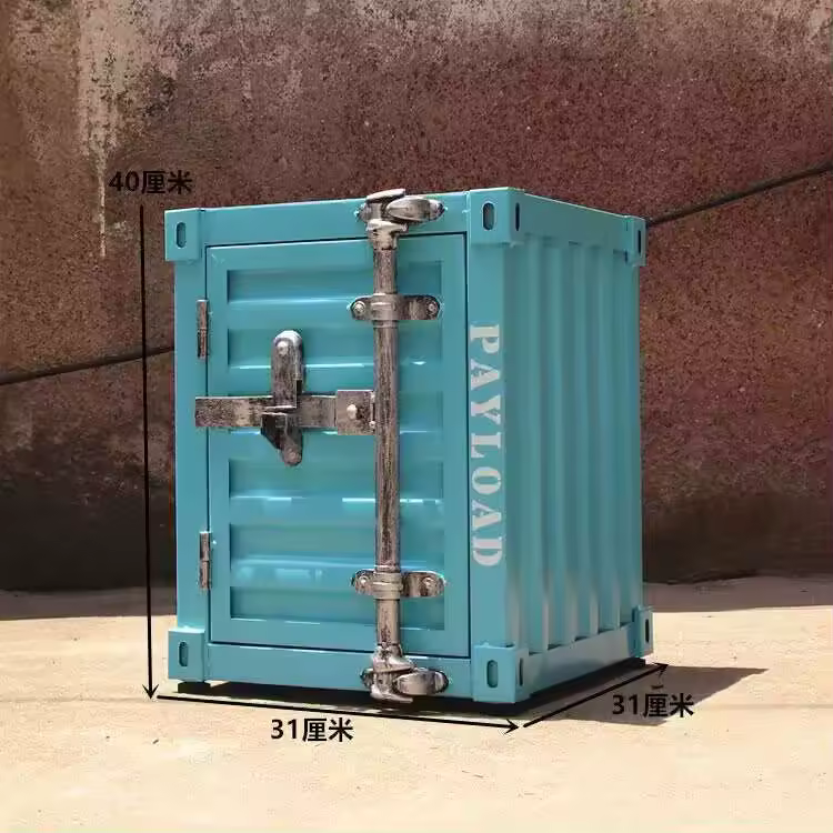 Industrial Container Nightstand - Vintage Storage Cabinet, Rustic Bedside Table, Distressed Metal & Dresser, Unique Home Decor - Image 19
