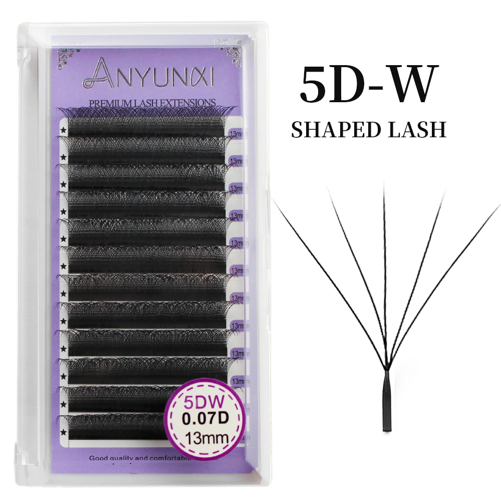 

ANYUNCI 5DW Shape Eyelash Extension 5D Eyelashes Premade Fans High Quality Wholesale Suppliers for Lash Extentions 5D LASHES