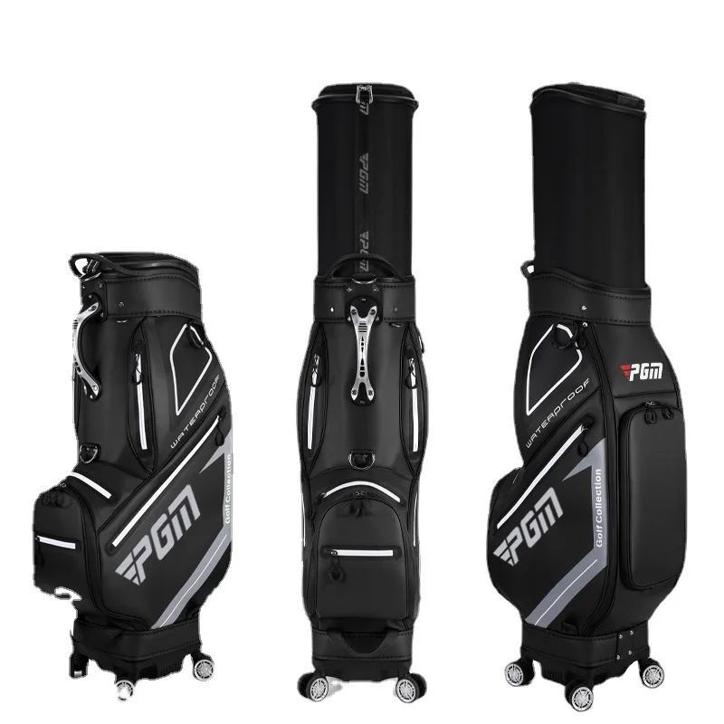 

PGM golf bag men's aviation ball bag telescopic bag waterproof four-wheel flat push bag