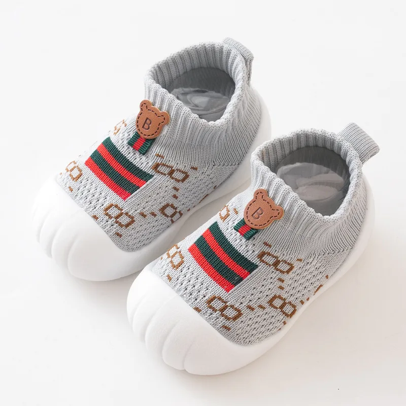 جوارب أرضية معزولة بنعل ناعم للأطفال ، أحذية مشي للربيع والصيف ، رفيعة