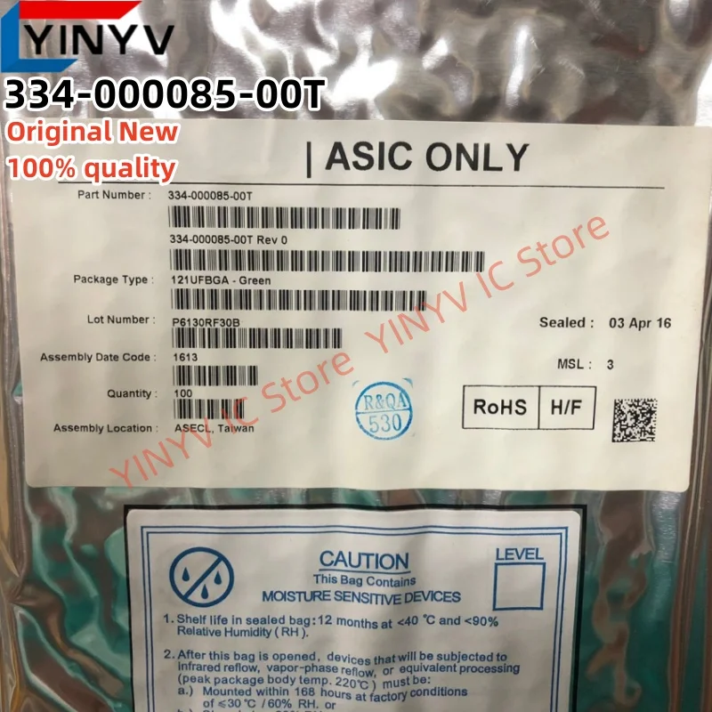 5 Stück 334-000085-00T 334-000085-00R 334-000085 334-000085-00 121UFBGA 100% neu importiertes Original 100% Qualität – Detail 1