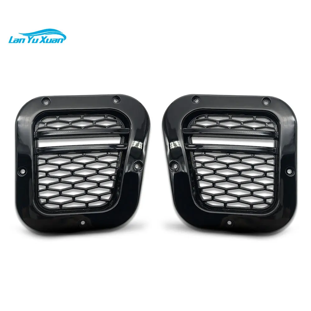 2x Voor Land Rover Verdedigen Onderdelen Side Vent Grille Tuning Auto Auto-onderdelen Tuning Air Side Vents Grille