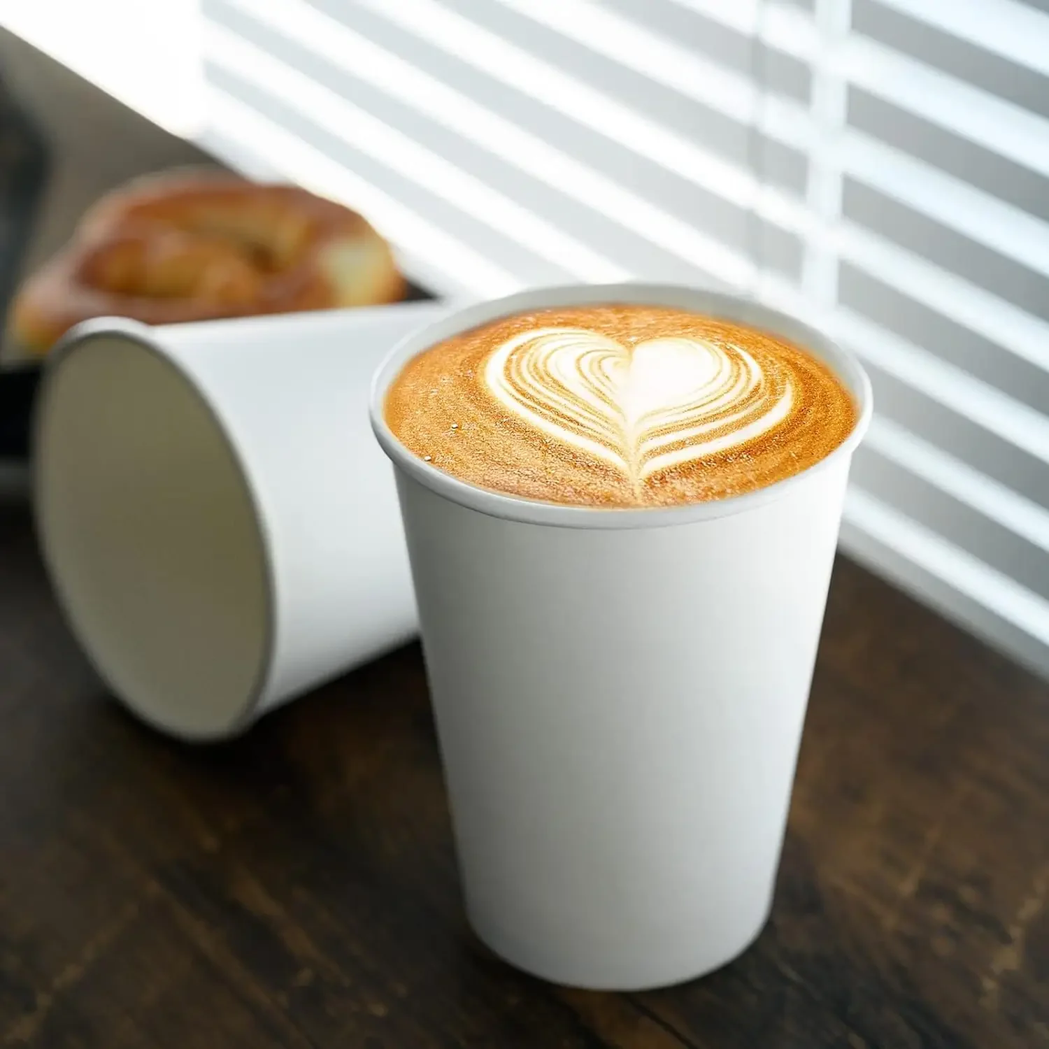 Coffee Cups [12 Oz 500 Pack] White Disposable Paper Cups, Hot Cups for Coffee, Ideal for Cafes,Businesses