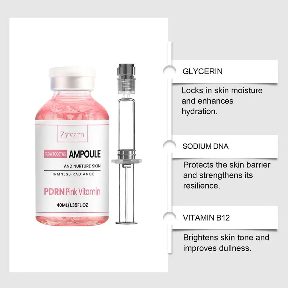 PDRN Pink Vitamin Facial Serum Nourishing Control Stem Cell Ampoule Essence Smoothing Glow Boosting Skin-firming Korean Skin Car