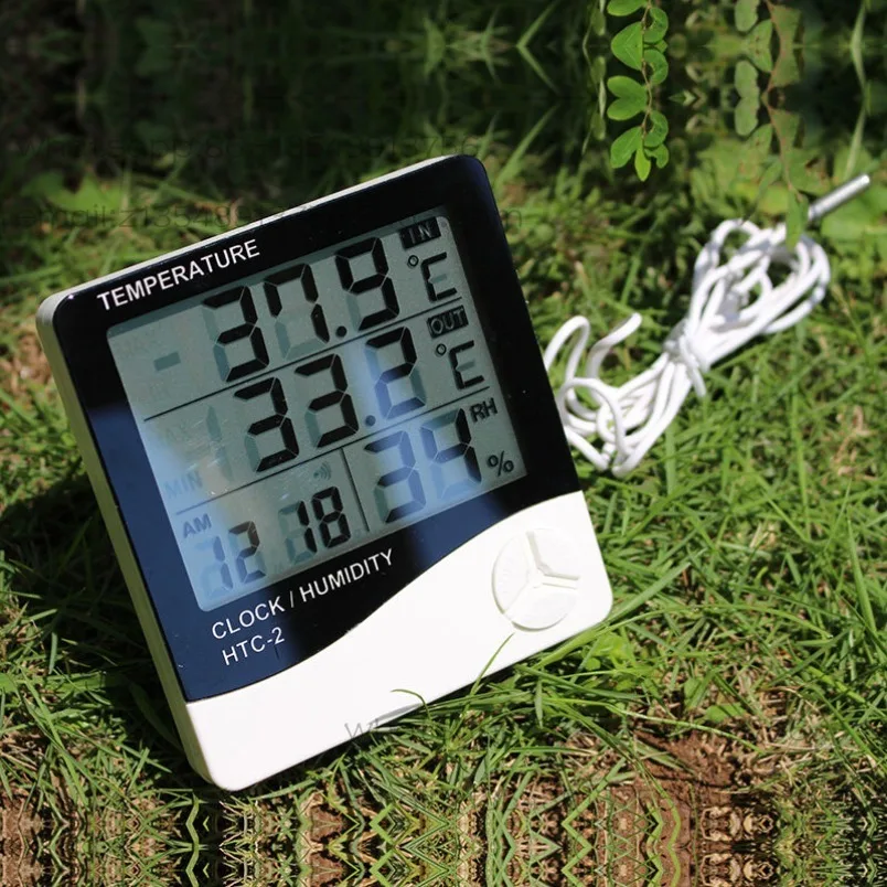 Household indoor digital thermometer HTC-2 high-precision fish tank thermometer with probe line