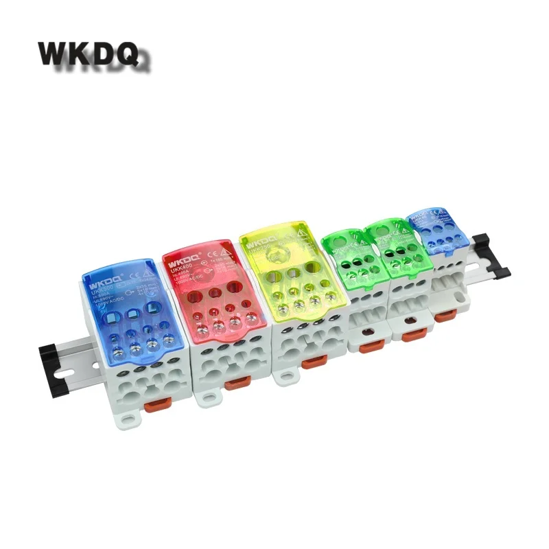 UKK Series 80A/125A/160A/250A/400A/500A Junction Power Universal Din Rail Wire Connector Terminal Blocks Distribution Box