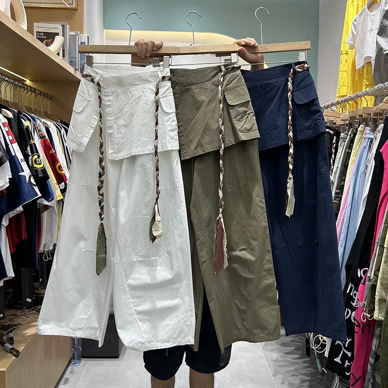 

High Waist Wide Leg Casual Pants Women's Design Sensation Workwear Trousers Summer Faionable Versatile Long Trousers