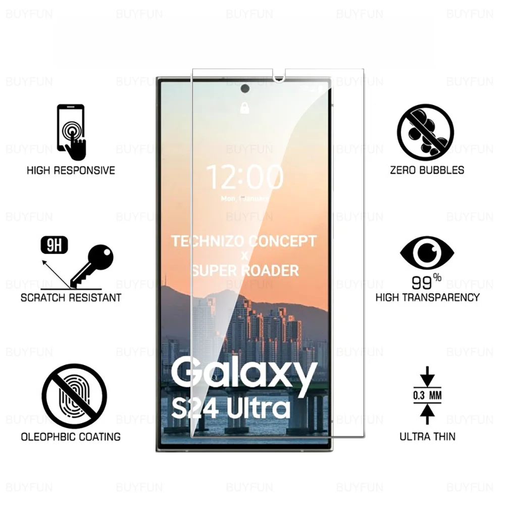 9H Tempered Glass Case For Samsung Galaxy S24 Ultra Camera Lens Film Samsang S 24 Plus S24+ S24Plus S24Ultra 5G Screen Protector