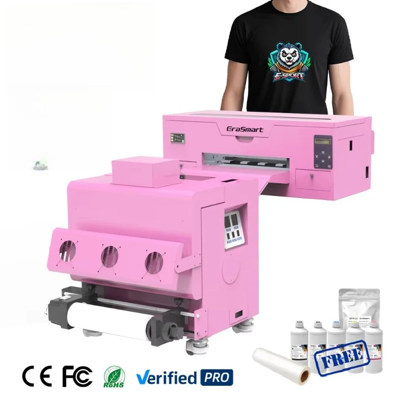 Hot Selling Digital A3 MAXL DTF Inkjet Printer XP600  Pink T Shirt Printing Machine for All Textile