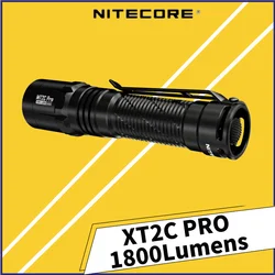 Компактный перезаряжаемый фонарик NITECORE MT2C PRO для повседневного использования 1800 люмен с батареей 3600 мАч