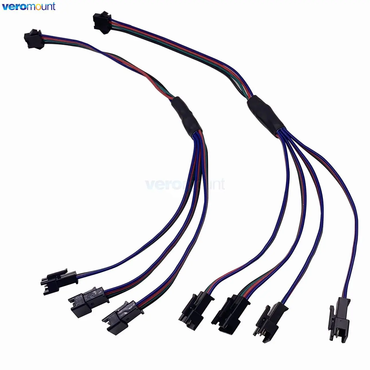 2Pin 3Pin 4Pin SM Splitter Connector 1 to 2 3 4 LED Connector JST Male Female Connector Wire Cable For WS2812 LED Strip Light