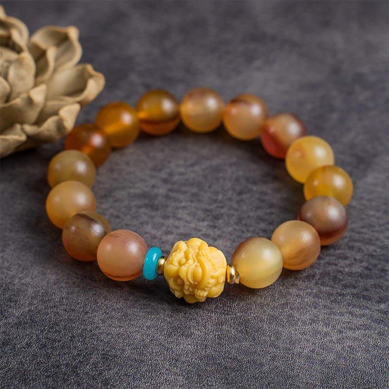 bracelet DIY accessories, patterned , fortune , four-sided Buddha , crane beads, ram horn amber, ethnic
