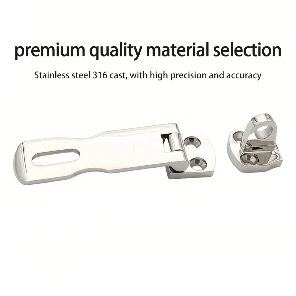 316 الفولاذ المقاوم للصدأ قابل للقفل غلق بمشبك قبعة مركبة بحرية كابينة شديدة التحمل باب الأمن-التقاط مع ثقب القفل ، تصميم قابل للطي #2