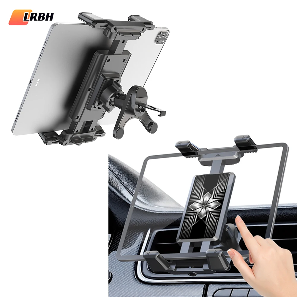 Car Air Vent Universa Holder Mount, Stand Compatible with 7" - 12.9" Tablets iPad ,4" - 7"Folding Screen/straight Panel Phone