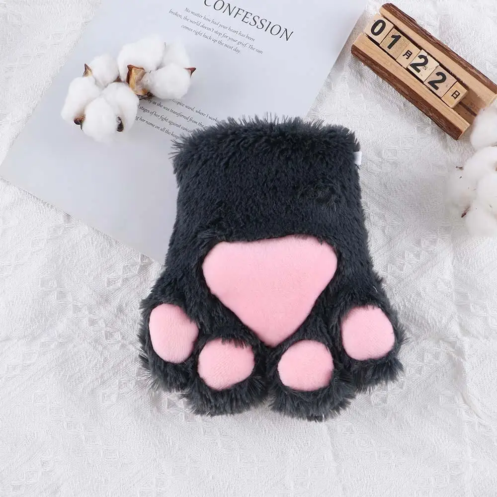 1pcs For Women Cute Bear Claw Cat Claw Gloves Anime Cosplay Gloves Plush Paw Mittens