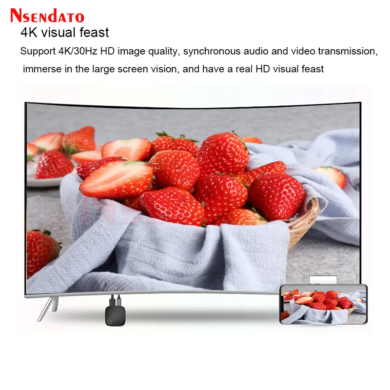 G126 4K Wifi Display Miracast Wireless Airplay HDMI-Compatible Screen Steam Mirroring TV Receiver Stick Adapter For TV Projector