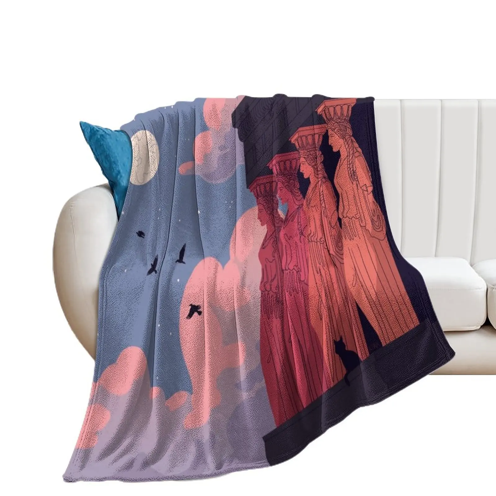 

Caryatids at Dusk Throw Blanket Decorative Throw Single Flannels Plaid on the sofa Blankets