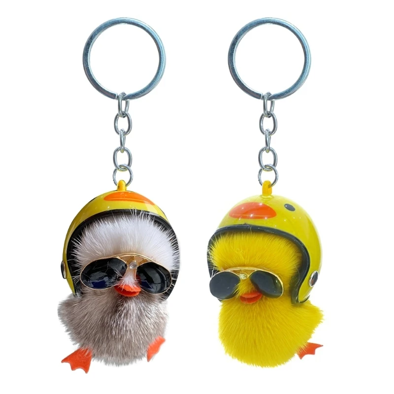 Helmet Duck Keychains Key Chains Fashionable Keychain Key Ring Small Gift DropShipping