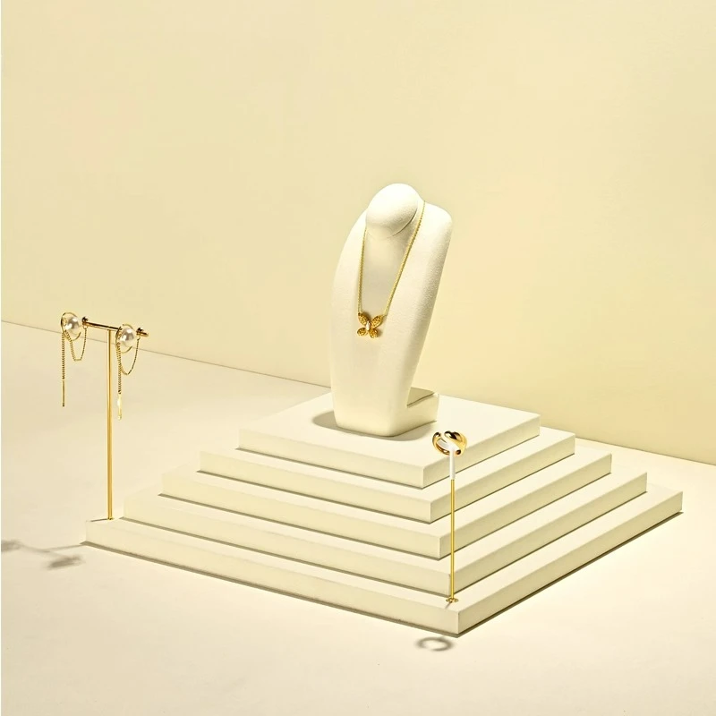 Jewelry staircase storage display tray, rings, necklaces, earrings, multifunctional viewing display tray