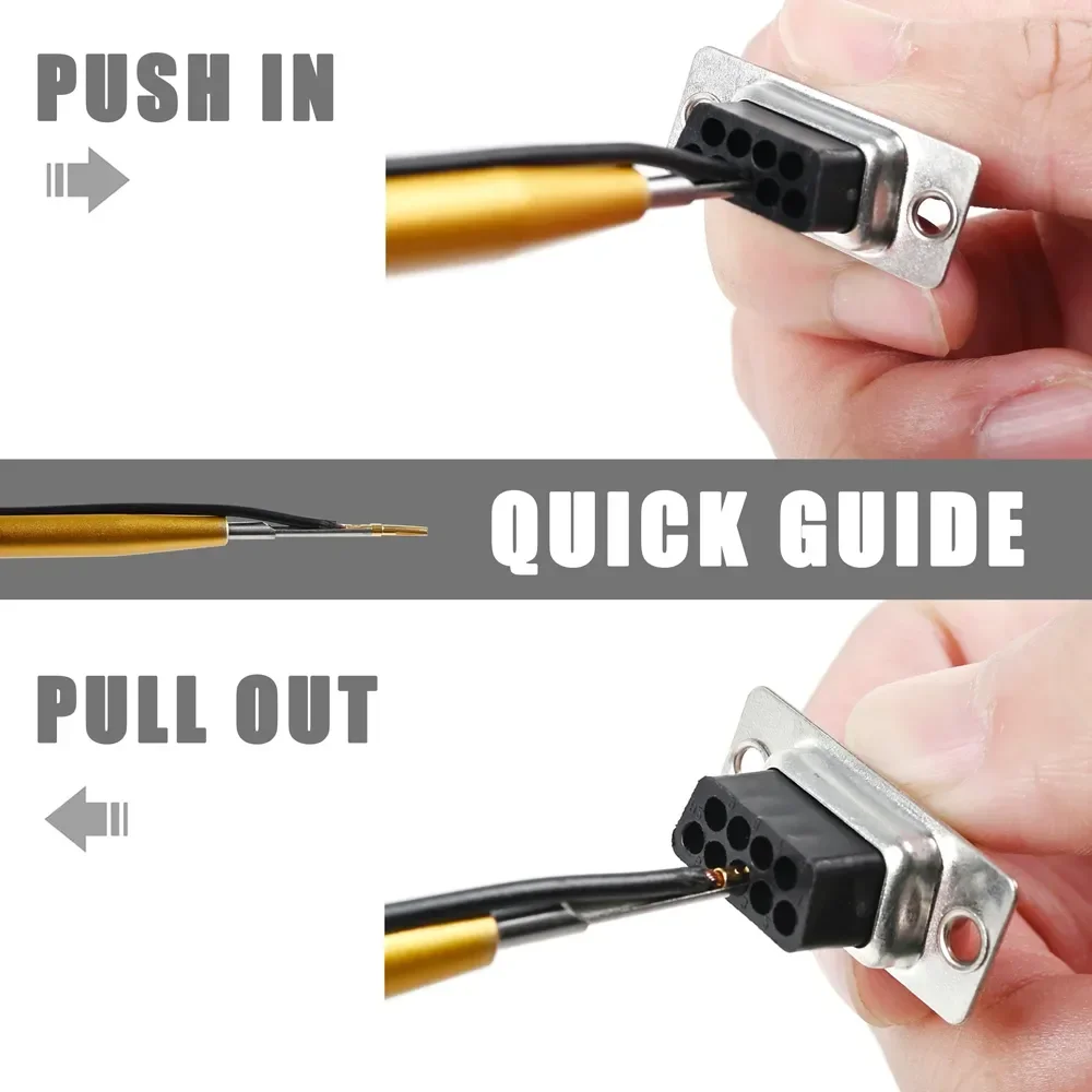 DRK-D SUB Spilli strumento di estrazione per TE/AMP/Harting Estratto di contatti a crimpare per connettori Han D SUB per impieghi gravosi 5A