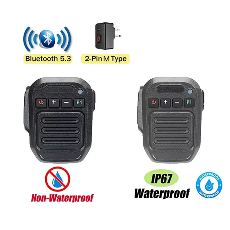 Walkie Talkie Wireless Bluetooth Mic M-Type For Motorola CP040 DP1400 Speaker Microphone Hands-Free GP68 GP88 PTT Type-C Charge