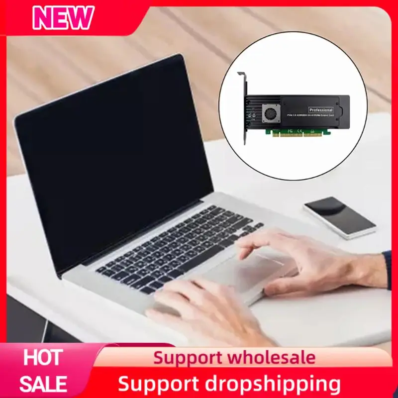 Superior 4 Ports ASM2824 PCI-E X16 Adapter Card 4-Channel NVME SSD Conversion Card Ndustrial Server Storage Expansion Card